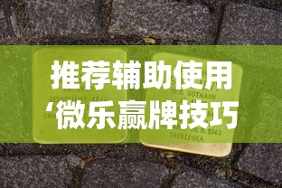 推荐辅助使用‘微乐赢牌技巧”(原来确实是有插件)